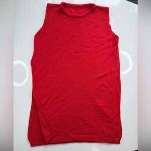 Vintage Side Slit Sleeveless Sweater